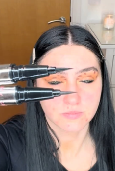 The tip is very precise and easy to control. Perfect for daily makeup or a sharp winged look.