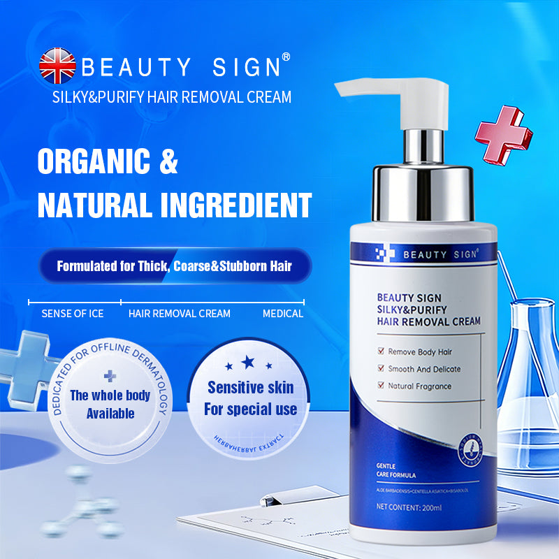 [UK MADE] BEAUTY SIGN 10MINS WOMEN BIKINI LINE &MEN'S DEPILATORY CREAM PASTE HAIR REMOVAL CREAM 200ML