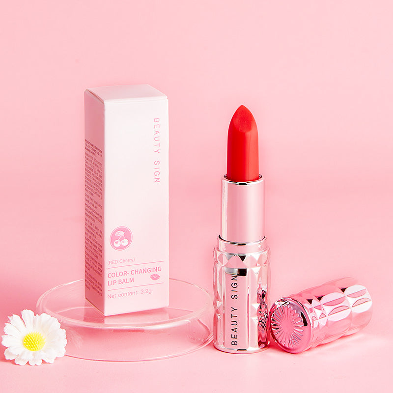 BEAUTY SIGN RED CHERRY COLOR CHANGING MAGIC LIPSTICK