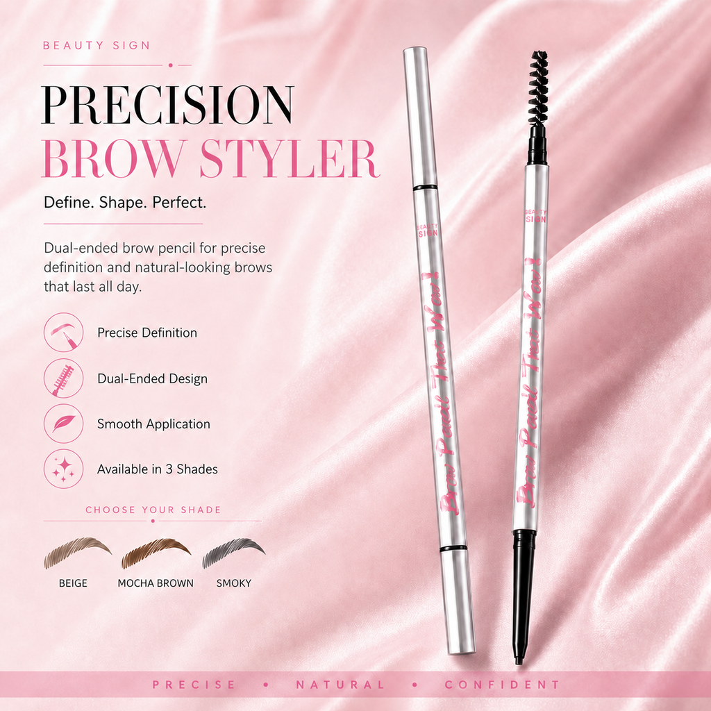 BEAUTY SIGN Precision Makeup Cosmetic Long-Lasting Ultrafine Defining Brow Pencil - Smudge-Proof