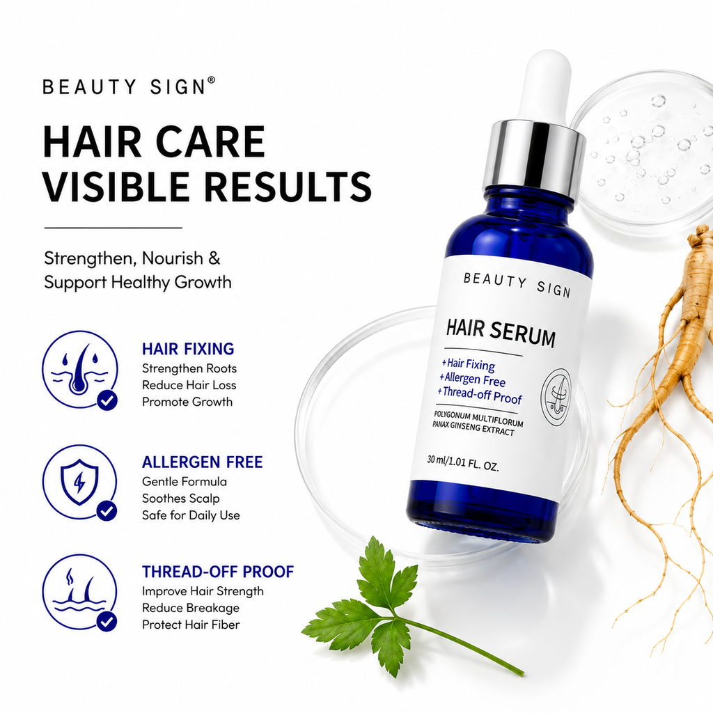[FDA] [UK MADE] BEAUTY SIGN HairLoss/Alopecia/Haircare ESSENCE 30mlThicker - Stronger Growth - Longer looking hair - Premium haircare