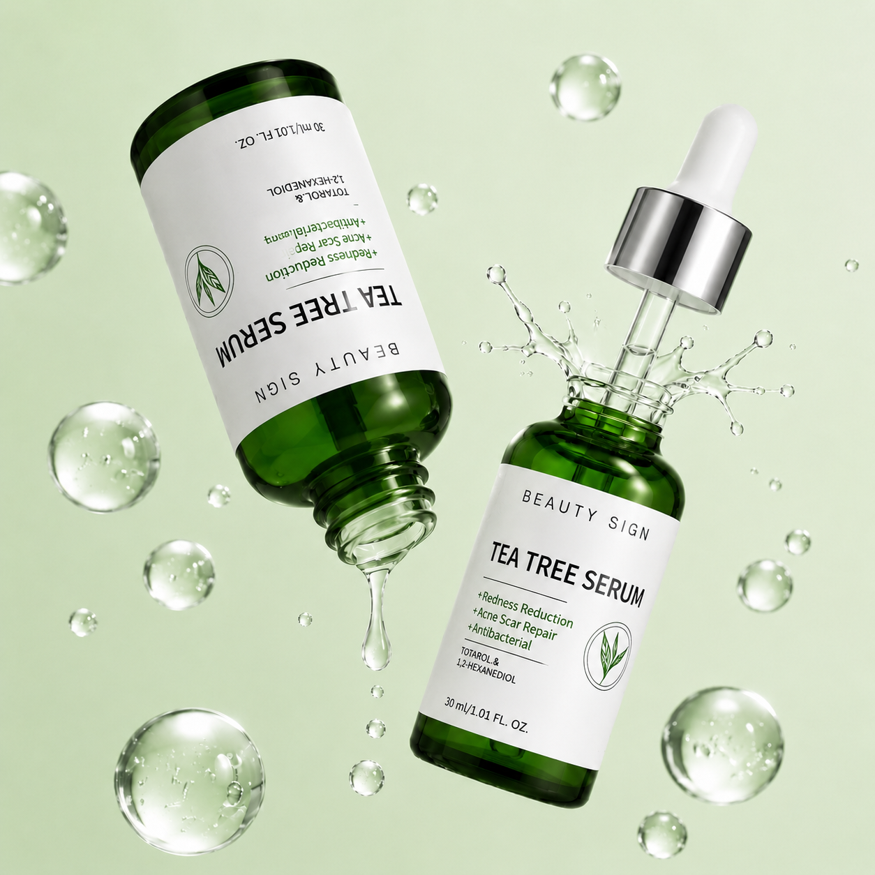 [FDA] [UK MADE] BEAUTY SIGN Anti Ageing Anti Mark & Blemish TEA TREE SERUM 30ml FOR SKIN REPAIR - SKINCARE