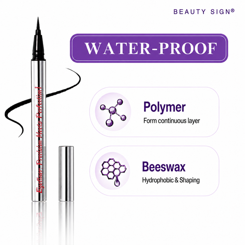 BEAUTY SIGN Long‑Lasting Eyeliner | Lightweight, smudge‑proof & waterproof. Vegan, cruelty‑free, easy‑glide texture for all‑day eye definition