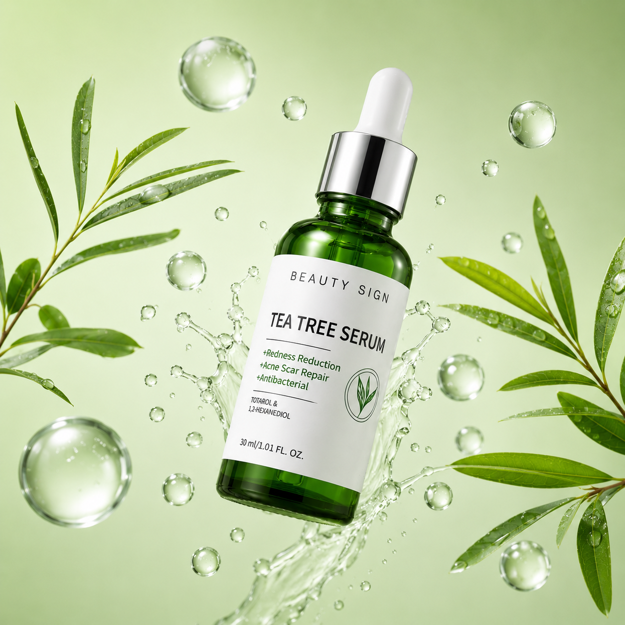 [FDA] [UK MADE] BEAUTY SIGN Anti Ageing Anti Mark & Blemish TEA TREE SERUM 30ml FOR SKIN REPAIR - SKINCARE
